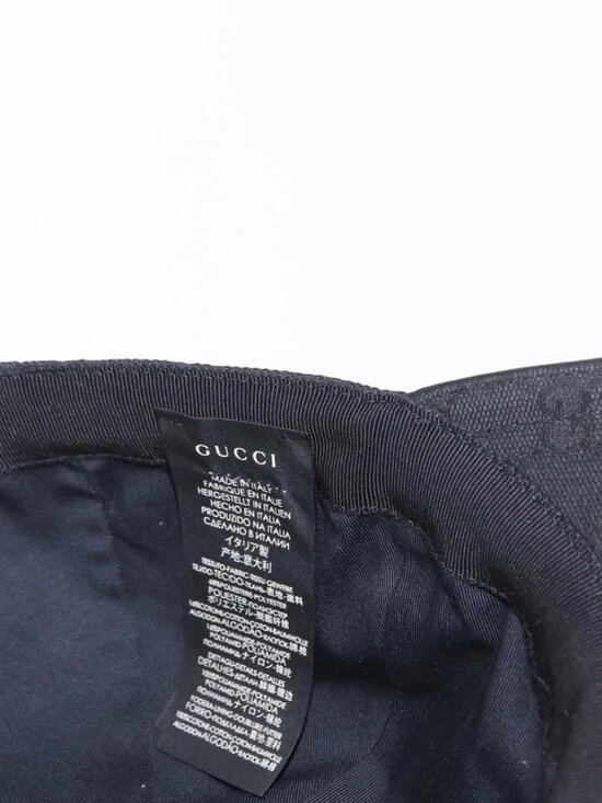 GUCCI Web Sherry Line GG Canvas Baseball Cap L Black 200035 204891 Auth ki6381 main image 11